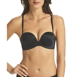 Fine Lines Women’s Refined Wireless Strapless Convertible Bra, Black, 32B